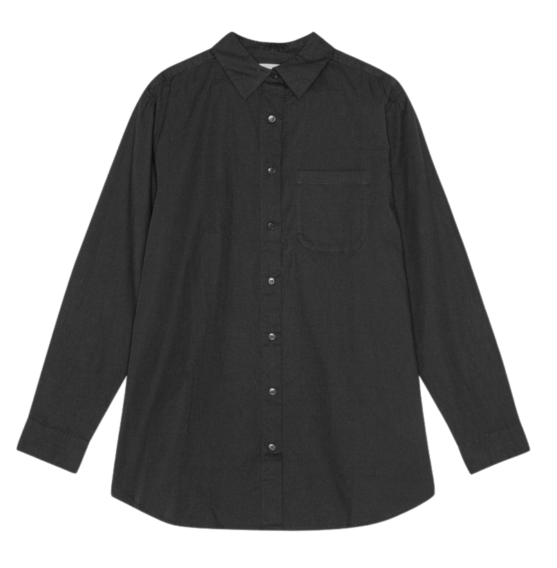 Gaia Poplin skjorte - Moonless Night